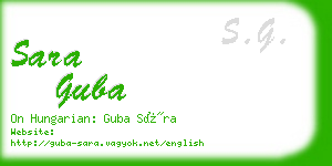 sara guba business card